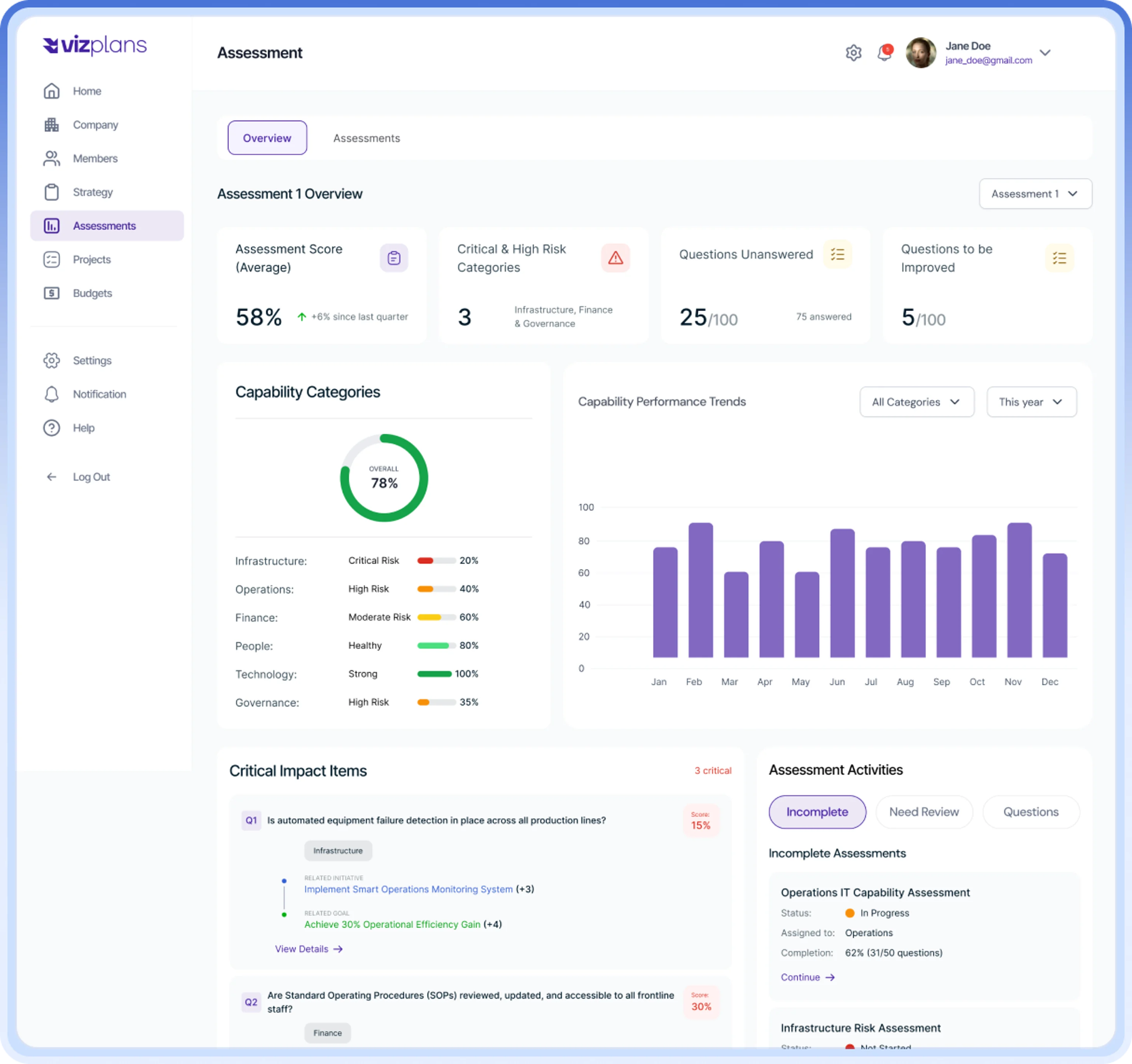 VizPlans — IT Assessment